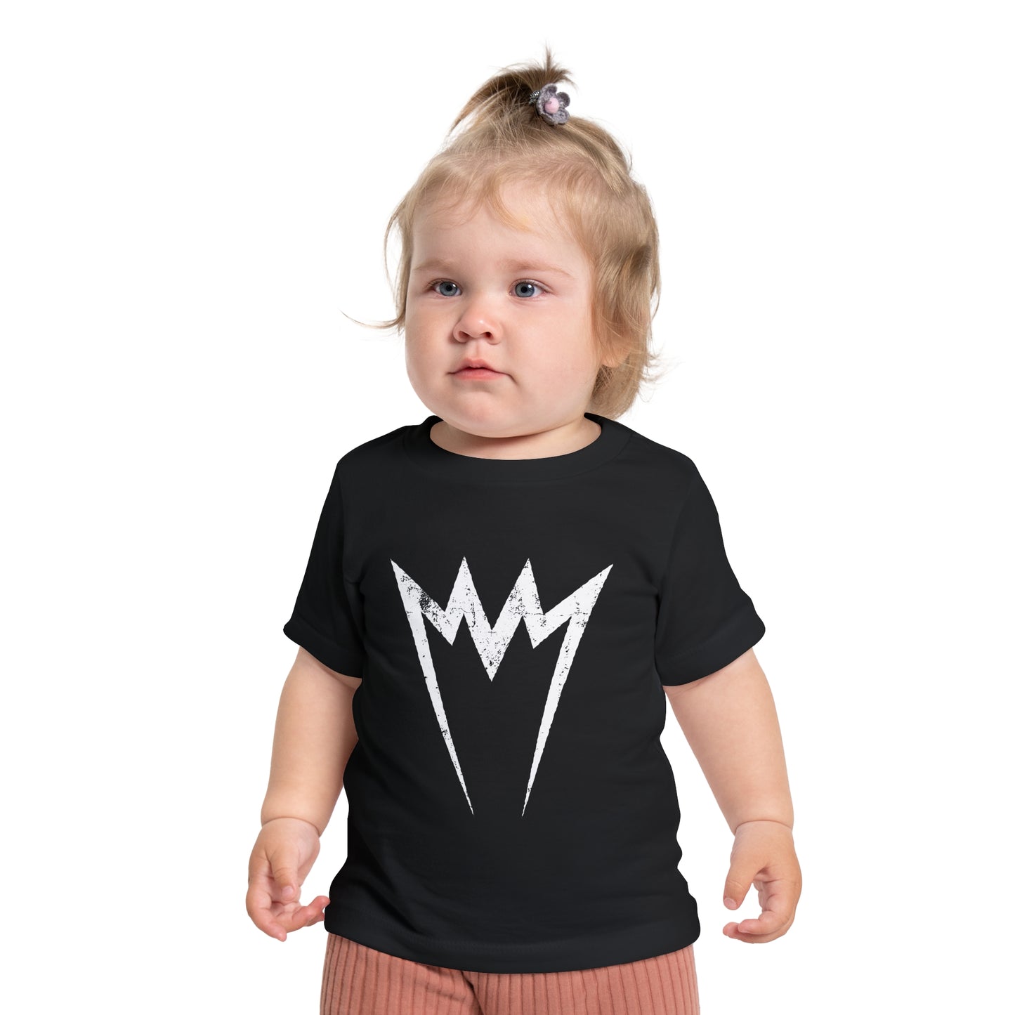 Baby T-Shirt with Distressed Lightning Crown Graphic