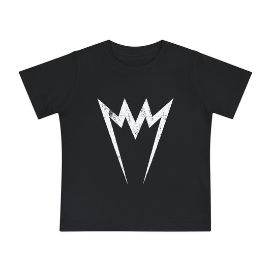 Baby T-Shirt with Distressed Lightning Crown Graphic